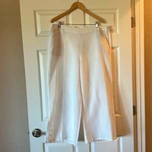 NWT J. Jill Wide-Leg Crops White XL